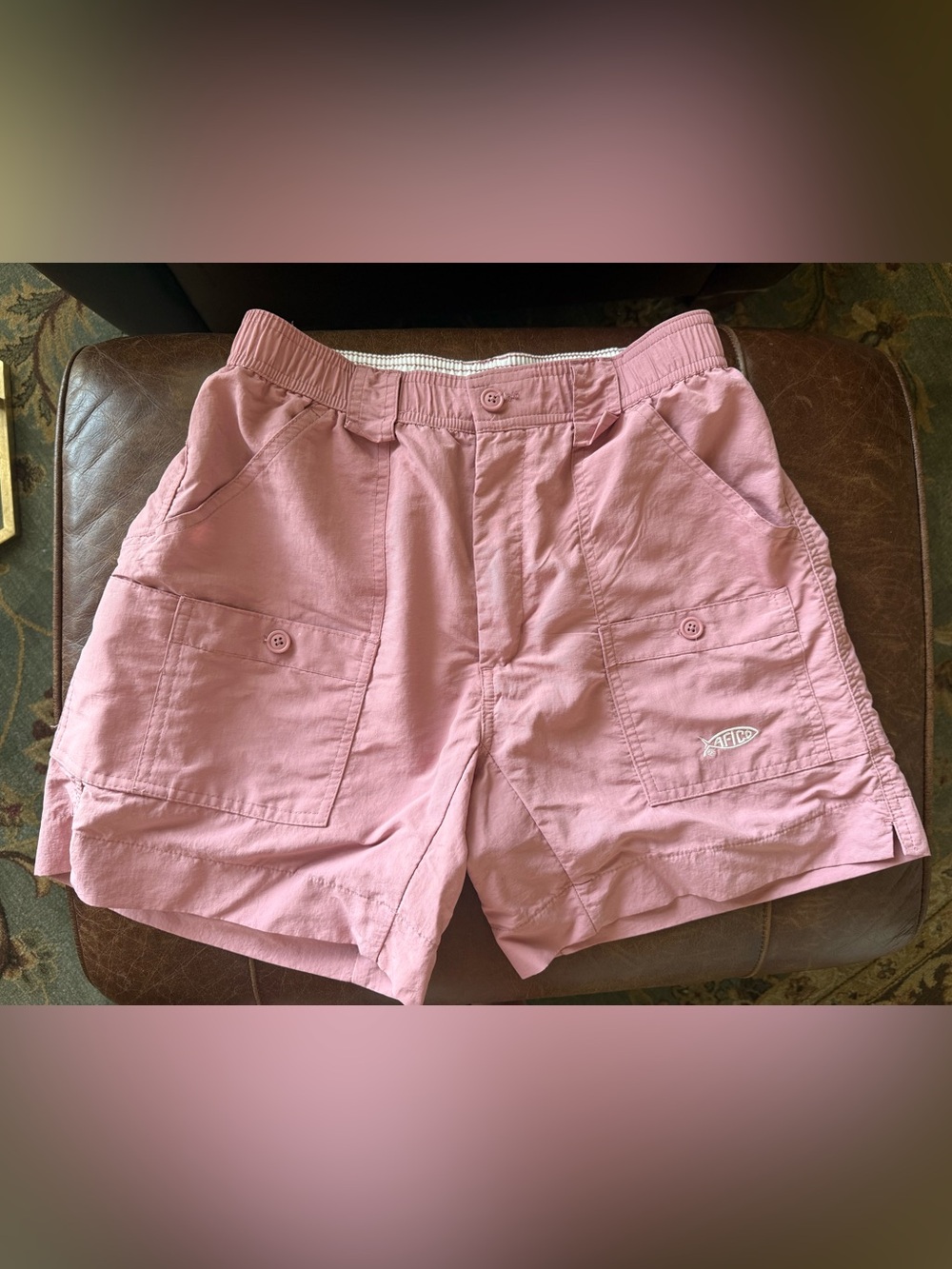 AFTCO Men's Light Pink Original Fishing Shorts Size 30